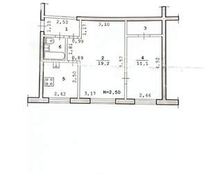 2-к квартира, вторичка, 45м2, 1/5 этаж