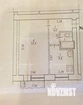 1-к квартира, вторичка, 28м2, 2/2 этаж