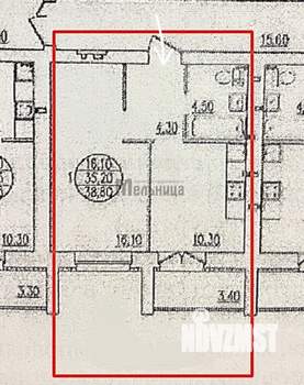1-к квартира, вторичка, 39м2, 10/11 этаж