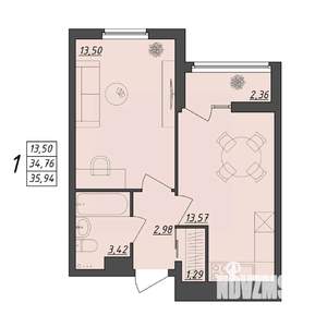 1-к квартира, вторичка, 36м2, 5/10 этаж