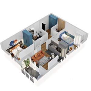 2-к квартира, вторичка, 52м2, 10/21 этаж