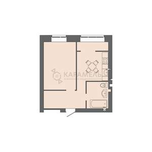 1-к квартира, строящийся дом, 41м2, 1/9 этаж