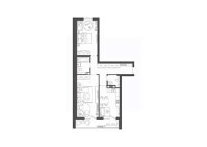 2-к квартира, строящийся дом, 64м2, 2/9 этаж