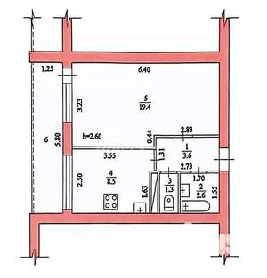 1-к квартира, вторичка, 35м2, 5/14 этаж