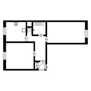 2-к квартира, вторичка, 59м2, 1/4 этаж