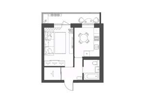 1-к квартира, строящийся дом, 34м2, 1/9 этаж