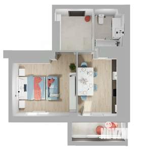 1-к квартира, вторичка, 42м2, 21/24 этаж