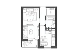 1-к квартира, строящийся дом, 37м2, 12/19 этаж
