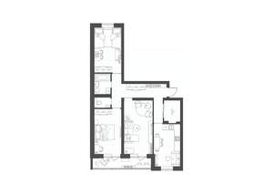 3-к квартира, строящийся дом, 84м2, 3/9 этаж