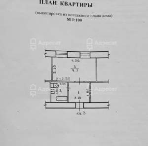 1-к квартира, вторичка, 16м2, 1/9 этаж