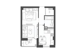 1-к квартира, строящийся дом, 37м2, 5/19 этаж