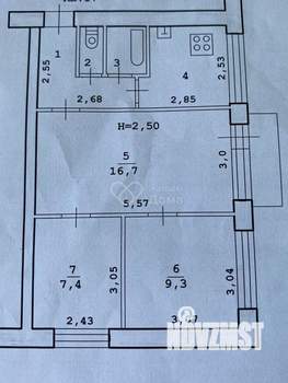3-к квартира, вторичка, 48м2, 5/5 этаж