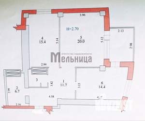 2-к квартира, вторичка, 71м2, 18/22 этаж