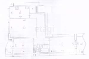 3-к квартира, вторичка, 67м2, 6/9 этаж