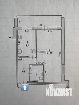 1-к квартира, вторичка, 39м2, 7/9 этаж