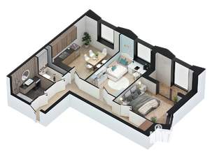 2-к квартира, вторичка, 58м2, 19/21 этаж