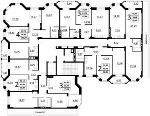 3-к квартира, вторичка, 82м2, 6/7 этаж