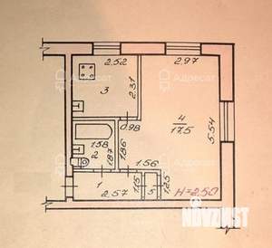 1-к квартира, вторичка, 30м2, 3/4 этаж