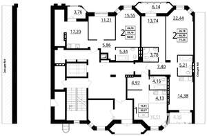 2-к квартира, вторичка, 77м2, 2/7 этаж