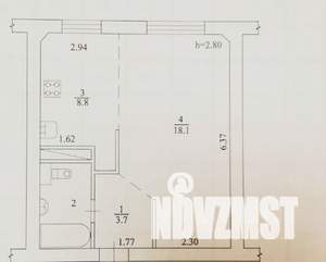 1-к квартира, вторичка, 35м2, 5/5 этаж