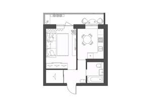 1-к квартира, строящийся дом, 34м2, 8/9 этаж