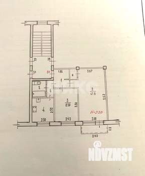 2-к квартира, вторичка, 43м2, 3/5 этаж