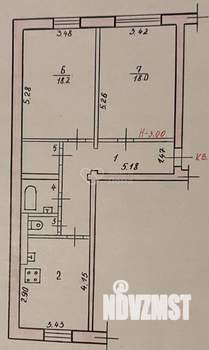 2-к квартира, вторичка, 69м2, 2/4 этаж