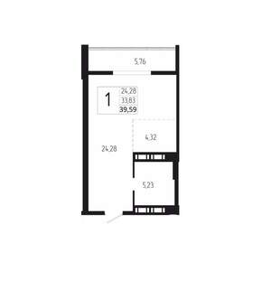 1-к квартира, вторичка, 40м2, 18/18 этаж