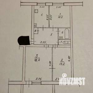 3-к квартира, вторичка, 62м2, 1/5 этаж