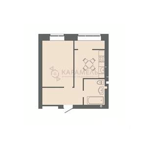 1-к квартира, вторичка, 41м2, 2/9 этаж