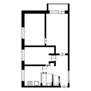 3-к квартира, вторичка, 53м2, 5/5 этаж