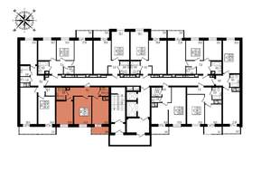 2-к квартира, вторичка, 58м2, 3/16 этаж