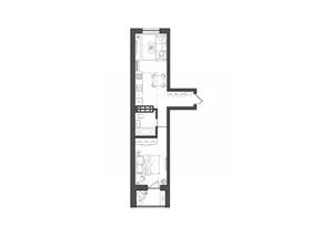 1-к квартира, строящийся дом, 41м2, 5/8 этаж