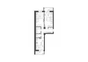 2-к квартира, строящийся дом, 61м2, 6/19 этаж