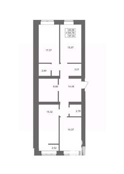 3-к квартира, вторичка, 97м2, 8/10 этаж