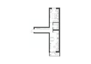 1-к квартира, строящийся дом, 46м2, 9/9 этаж