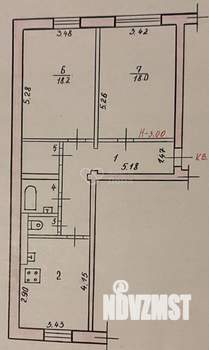 2-к квартира, вторичка, 69м2, 2/4 этаж