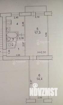 2-к квартира, вторичка, 45м2, 3/5 этаж