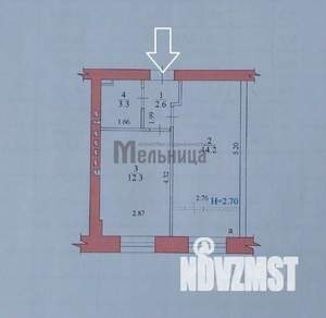 1-к квартира, вторичка, 32м2, 1/5 этаж