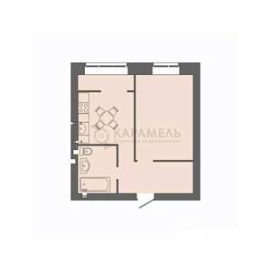 1-к квартира, вторичка, 41м2, 4/9 этаж