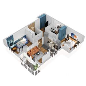 2-к квартира, вторичка, 63м2, 3/21 этаж