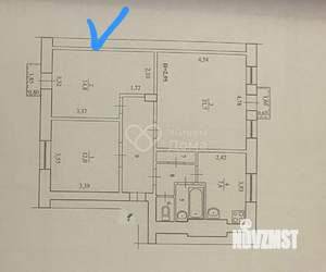 3-к квартира, вторичка, 50м2, 3/3 этаж