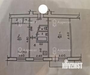 2-к квартира, вторичка, 45м2, 3/5 этаж