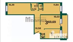 3-к квартира, вторичка, 70м2, 4/9 этаж