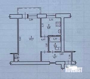 1-к квартира, вторичка, 32м2, 3/5 этаж