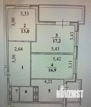 3-к квартира, вторичка, 90м2, 16/24 этаж