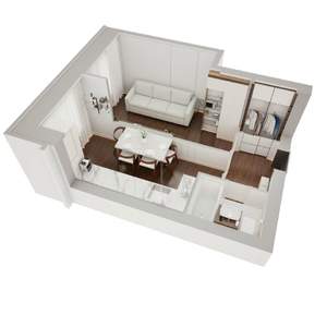 1-к квартира, вторичка, 36м2, 3/3 этаж