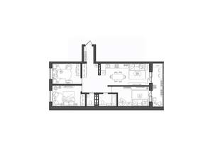 3-к квартира, строящийся дом, 80м2, 3/8 этаж