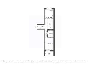 1-к квартира, строящийся дом, 40м2, 1/10 этаж