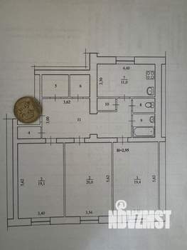 3-к квартира, вторичка, 98м2, 2/5 этаж